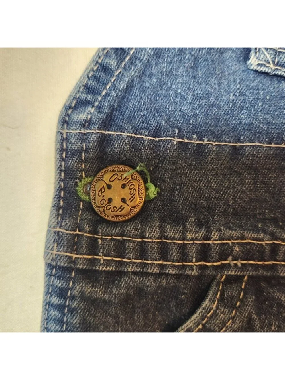 Vintage OshKosh Bgosh Denim Overalls Made in USA‎ Blue Vestbak Toddler 2T 1980s